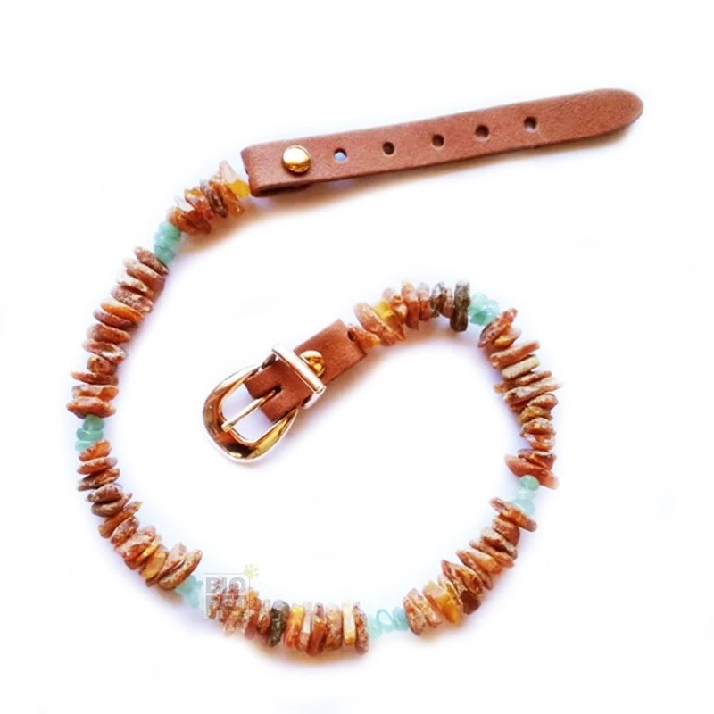 COLLARE ANTIPARASSITARIO ALL'AMBRA BALTICA NATURALE CON AVVENTURINA 3 COLLARE ANTIPARASSITARIO ALL'AMBRA BALTICA NATURALE CON AVVENTURINA