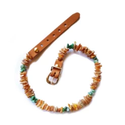 COLLARE ANTIPARASSITARIO ALL'AMBRA BALTICA NATURALE CON GIADA