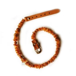 COLLARE ANTIPARASSITARIO ALL'AMBRA BALTICA NATURALE CON RUDRAKSHA