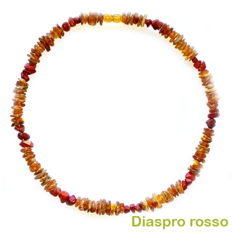 GIROCOLLO AMBRA BALTICA CON PIETRE PER CRISTALLO TERAPIA 5 GIROCOLLO AMBRA BALTICA CON PIETRE PER CRISTALLO TERAPIA - immagine 3
