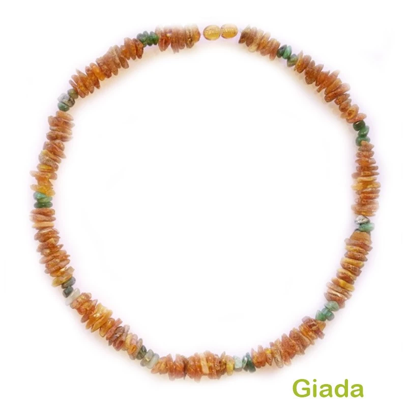 GIROCOLLO AMBRA BALTICA CON PIETRE PER CRISTALLO TERAPIA 6 GIROCOLLO AMBRA BALTICA CON PIETRE PER CRISTALLO TERAPIA - immagine 4