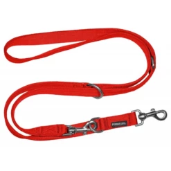 PERROS LIFE - GUINZAGLIO 3M REGOLABILE CON DOPPIO MOSCHETTONE ROSSO